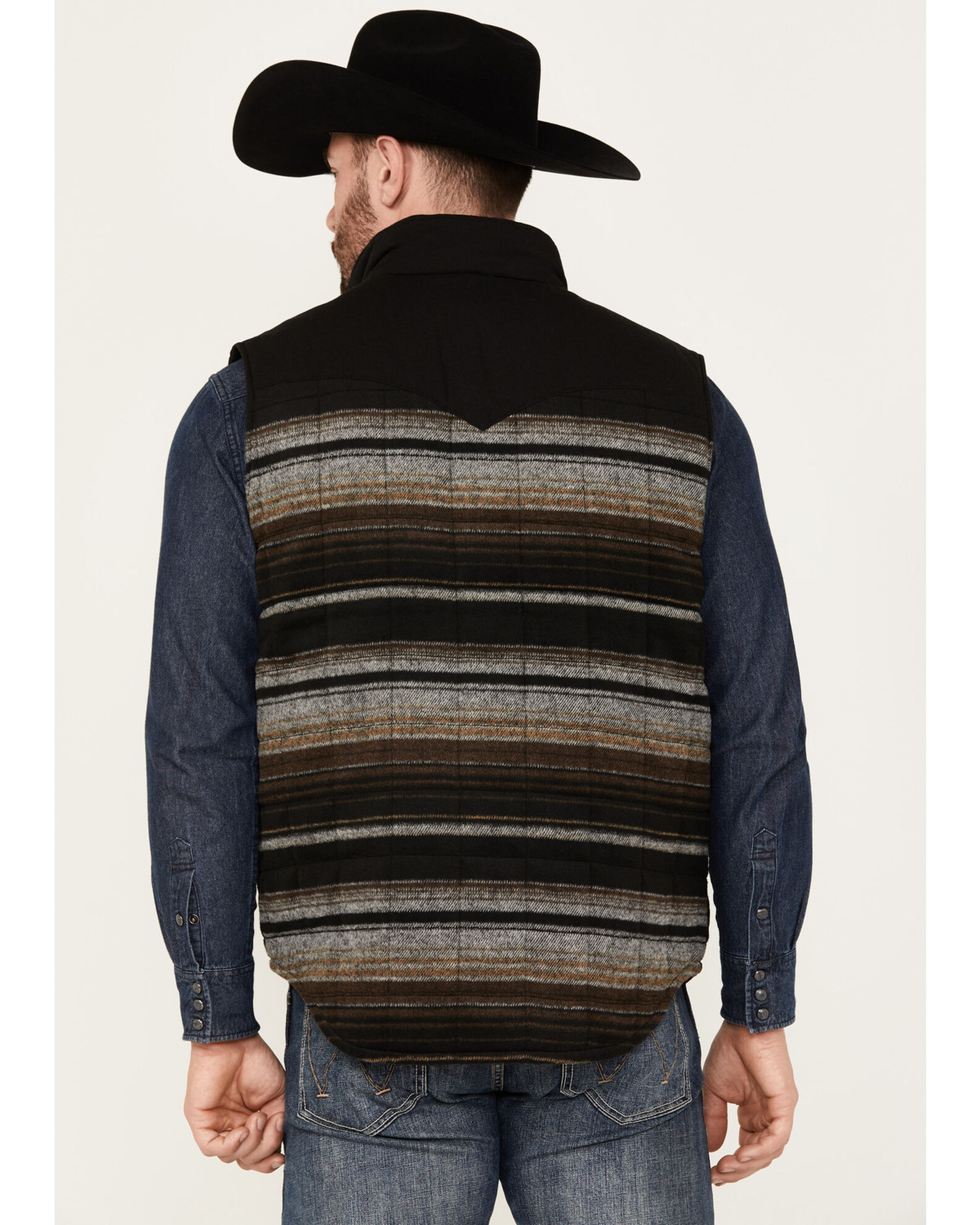 Cinch Men's Canvas Reversible Quilted Striped Zip Vest - Country Outfitter