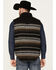 Image #7 - Cinch Men's Canvas Reversible Quilted Striped Zip Vest, Brown, hi-res