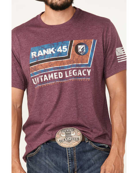 Image #3 - RANK 45® Men's Banner Short Sleeve Graphic T-Shirt, Grape, hi-res