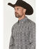 Image #2 - Ariat Men's Tatum Medallion Striped Long Sleeve Button-Down Western Shirt - Tall, Grey, hi-res