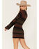 Image #3 - Shyanne Women's Stripe Ribbed Sweater Dress, Black, hi-res
