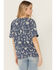Image #4 - Free People Women's Painted Conversational Tee, Blue, hi-res