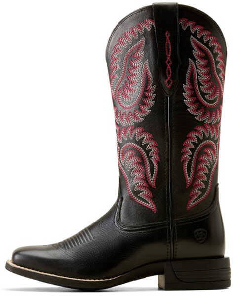 Image #2 - Ariat Women's Cattle Caite StretchFit Performance Western Boots - Broad Square Toe , Black, hi-res