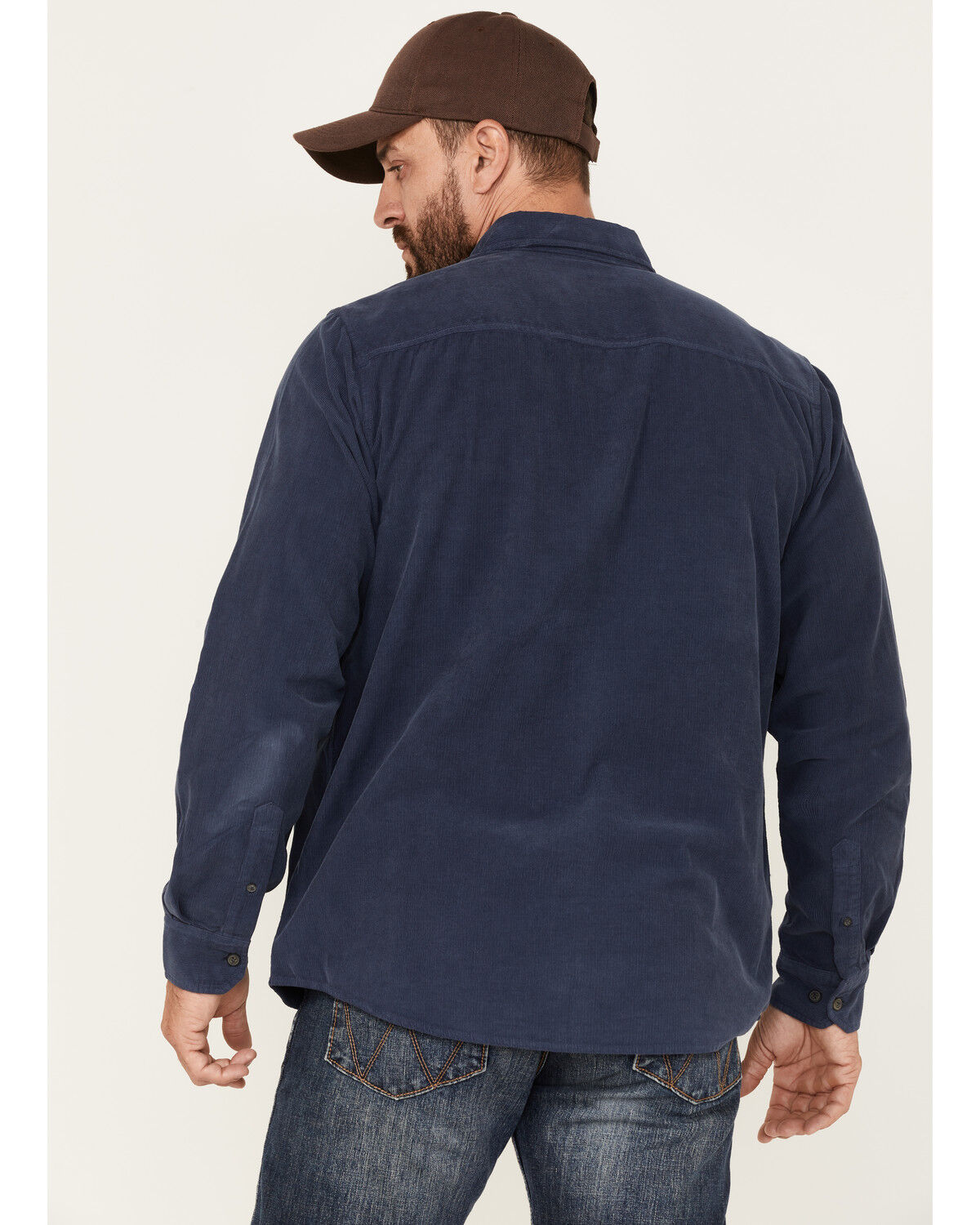 Image #4 - North River Men's Solid Corduroy Long Sleeve Button-Down Shirt, Blue, hi-res