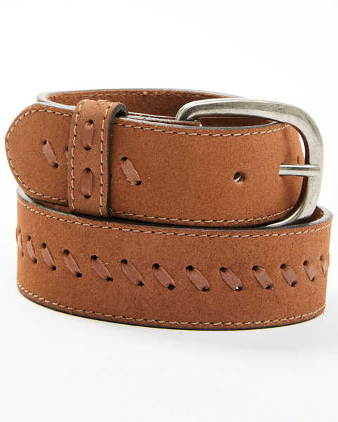 Cowgirls Rock Women's Solid Perforated Belt , Brown, hi-res