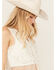Image #2 - Shyanne Women's Embroidered Eyelet Fringe Vest, White, hi-res