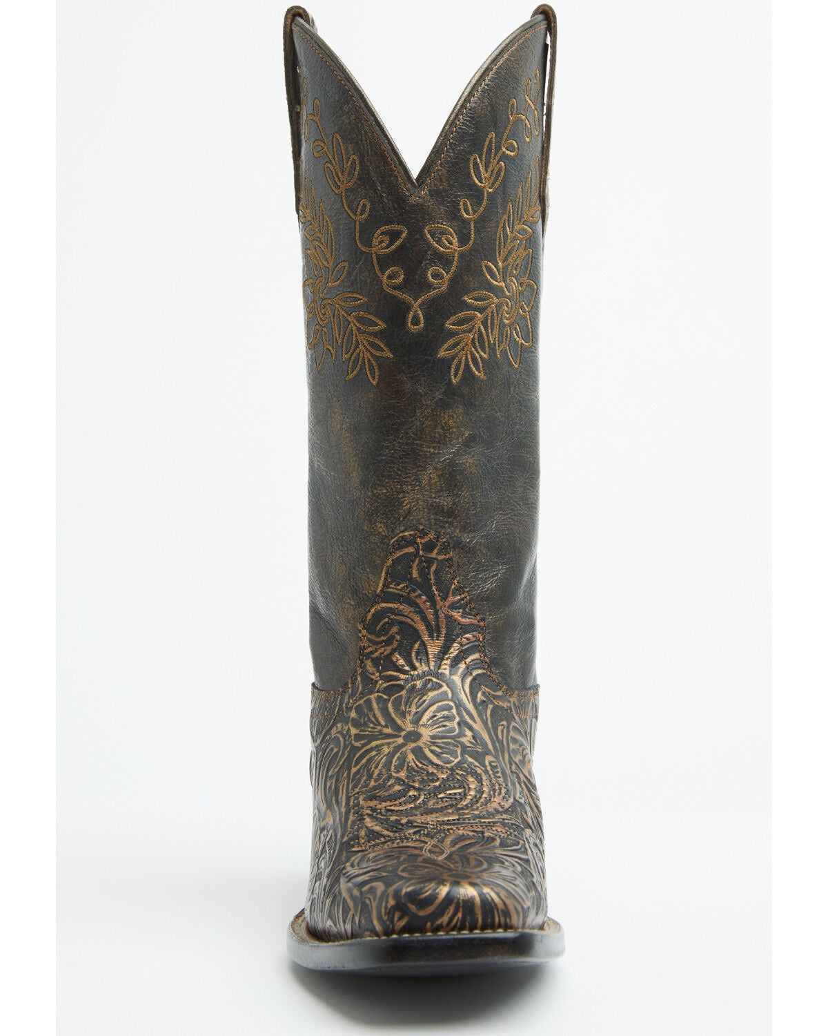 Image #4 - Shyanne Women's Winona Embossed Western Boots - Square Toe, Bronze, hi-res