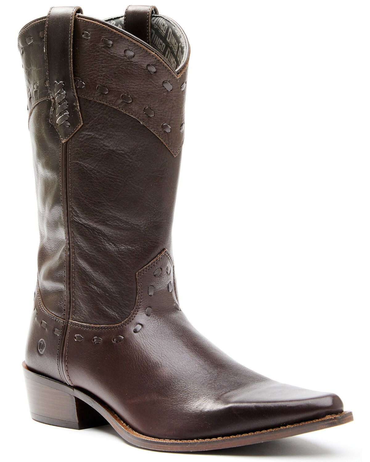 Dingo Men's Bucklace Stagecoach Western Boot - Snip Toe, Brown, hi-res