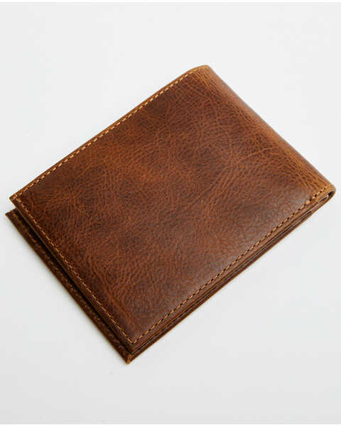 Image #2 - Cody James Men's Southwestern Woven Leather Bi-Fold Wallet , Navy, hi-res