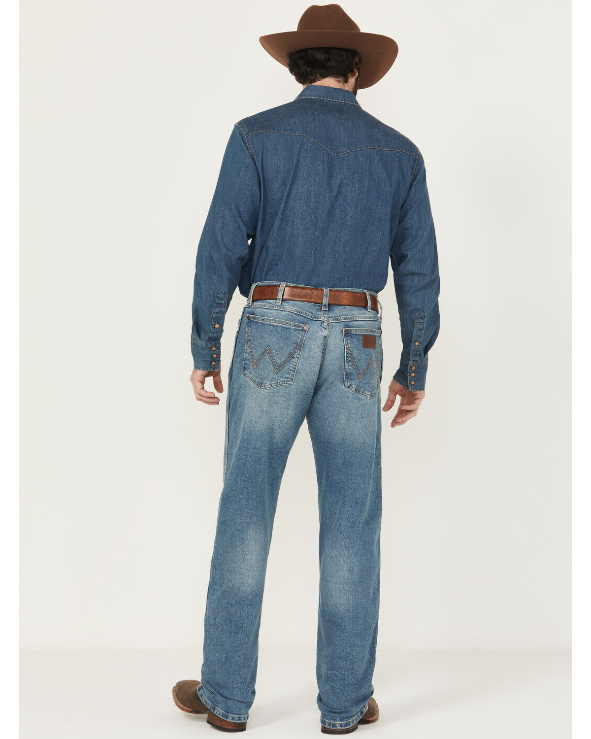 Image #3 - Wrangler Retro Men's 88MWZ Medium Wash Slim Straight Stretch Denim Jeans, Medium Wash, hi-res