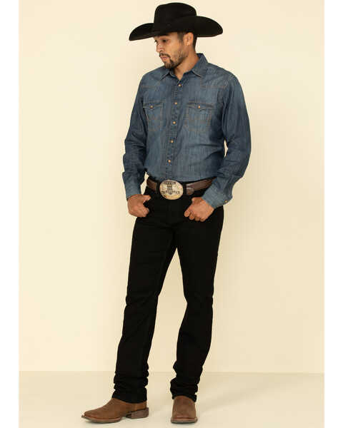 Image #5 - Cody James Men's Night Rider Black Wash Slim Straight Stretch Denim Jeans , Black, hi-res