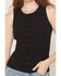 Image #3 - Idyllwind Women's Solid Sleeveless Snap Rib Knit Tank Top, Black, hi-res