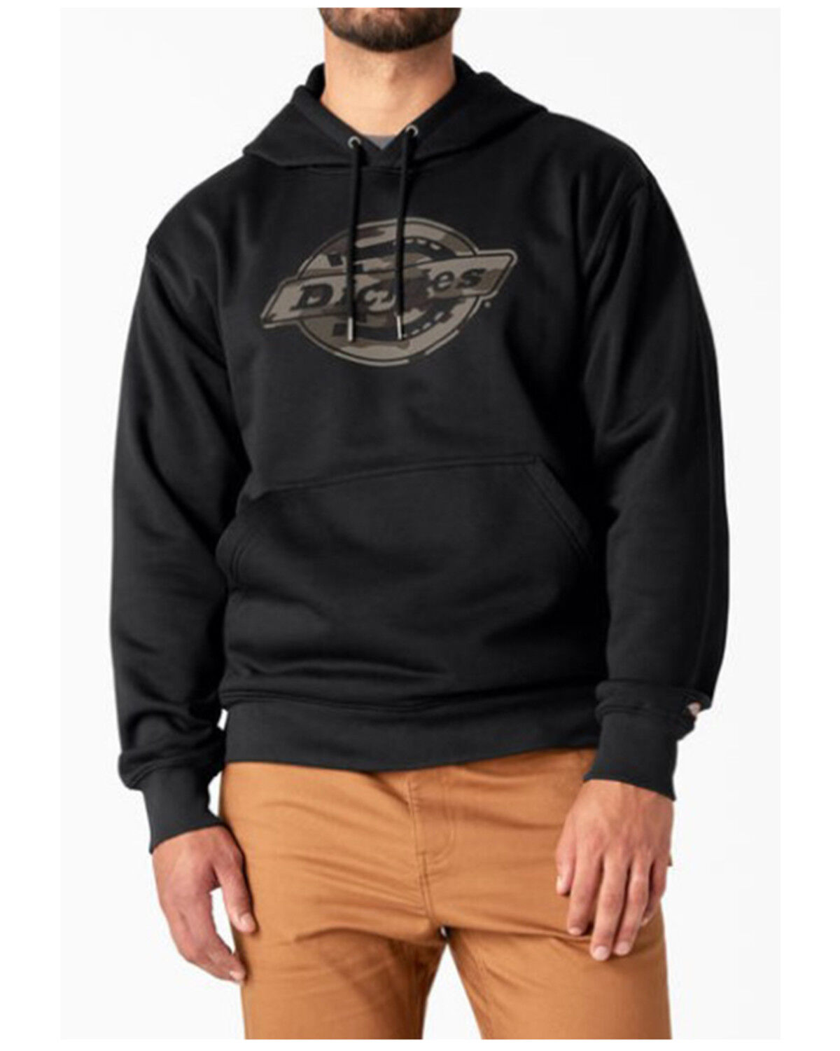 Image #1 - Dickies Men's Durable Water Resistant Hooded Work Sweatshirt, Black, hi-res