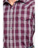 Stetson Men's Cedar Ombre Plaid Long Sleeve Western Shirt , Wine, hi-res