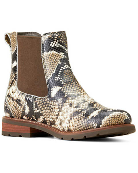 Ariat Women's Snake Print Wexford Boots - Round Toe , Grey, hi-res