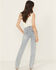 Image #1 - Rock & Roll Denim Women's Light Wash Mid Rise Two Toned Modest Bootcut Stretch Denim Jeans, Light Wash, hi-res