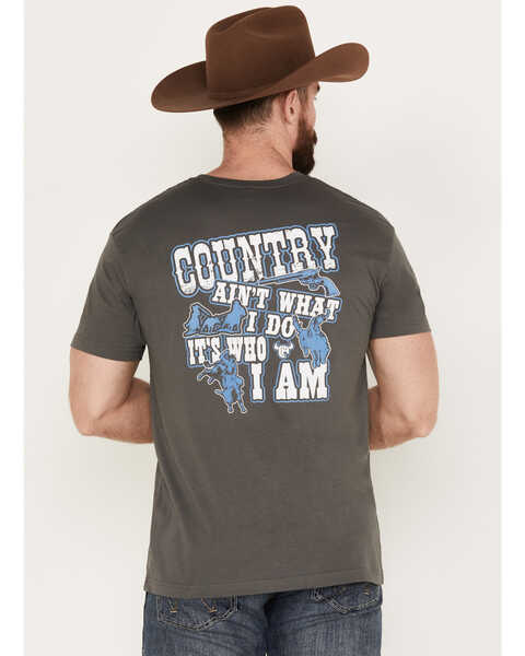 Image #3 - Cowboy Hardware Men's Country It's Who I Am Short Sleeve Graphic T-Shirt, Charcoal, hi-res