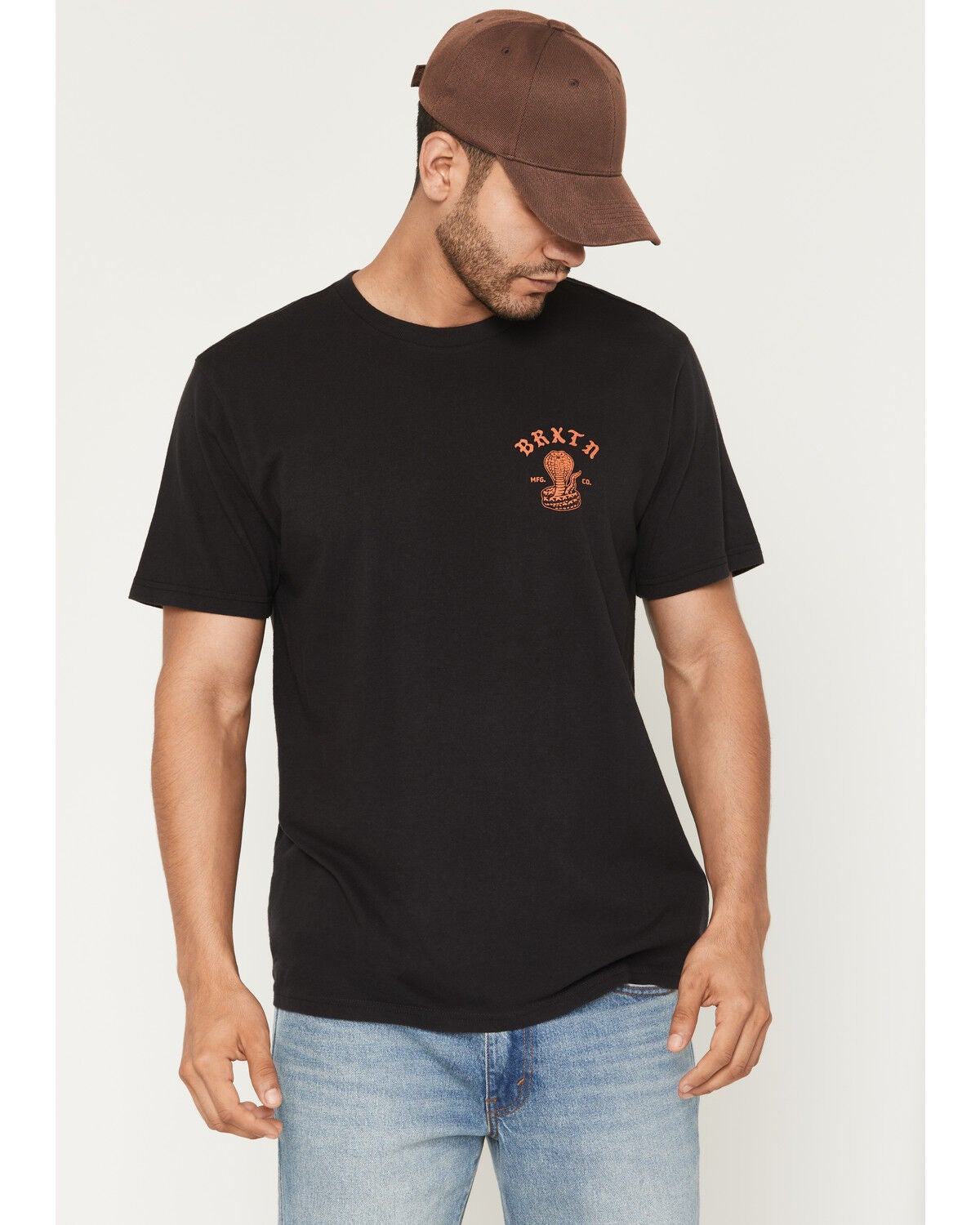 Image #2 - Brixton Men's Darver Short Sleeve Graphic T-Shirt, Black, hi-res