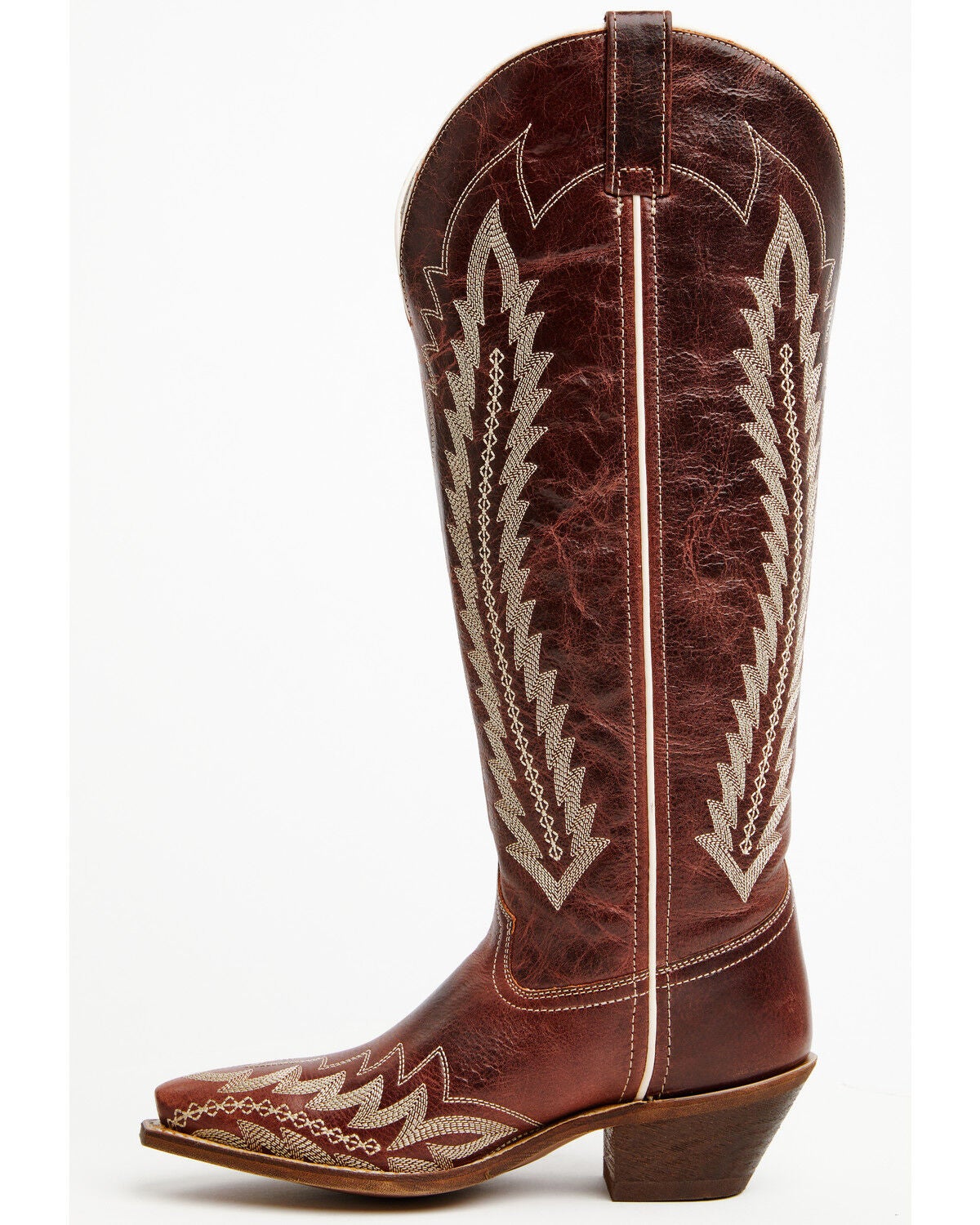 Image #3 - Laredo Women's Roxelle Tall Western Boots - Snip Toe, Red, hi-res