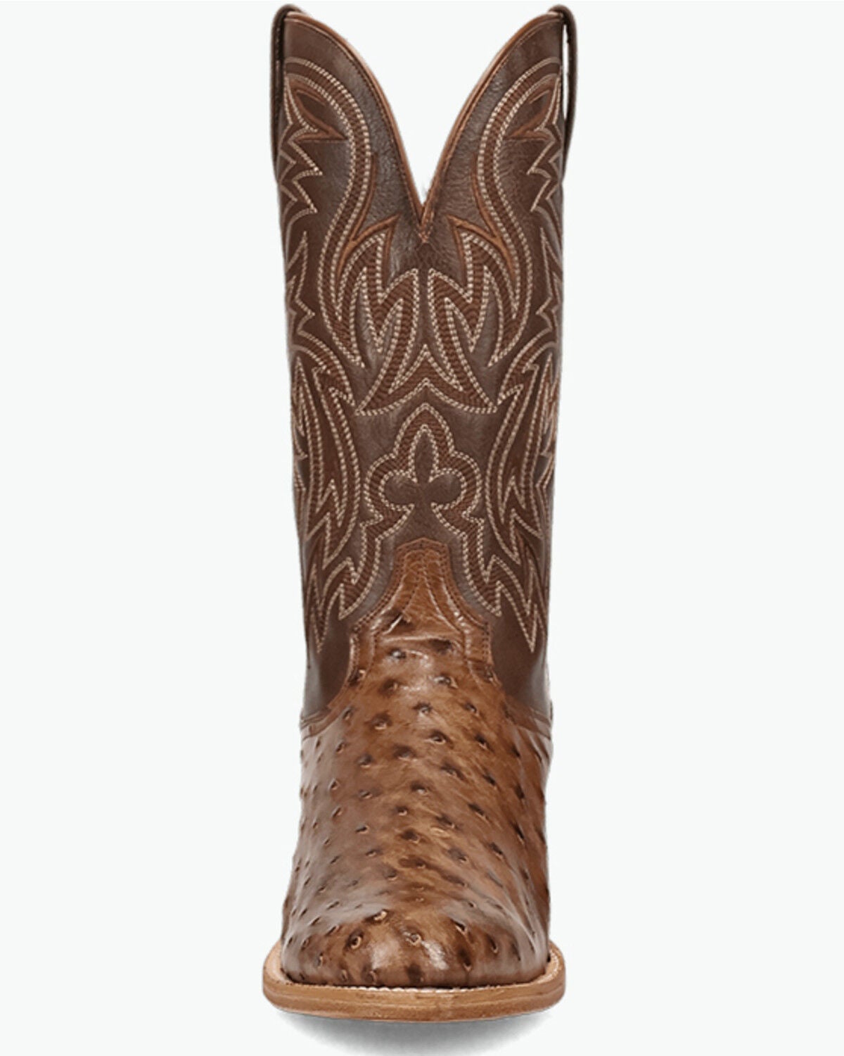 Image #4 - Dan Post Men's Gauge Exotic Ostrich Western Boots - Round Toe, Brown, hi-res