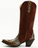 Image #3 - Idyllwind Women's Leap Snake Suede Leather Western Boots - Snip Toe , Brown, hi-res