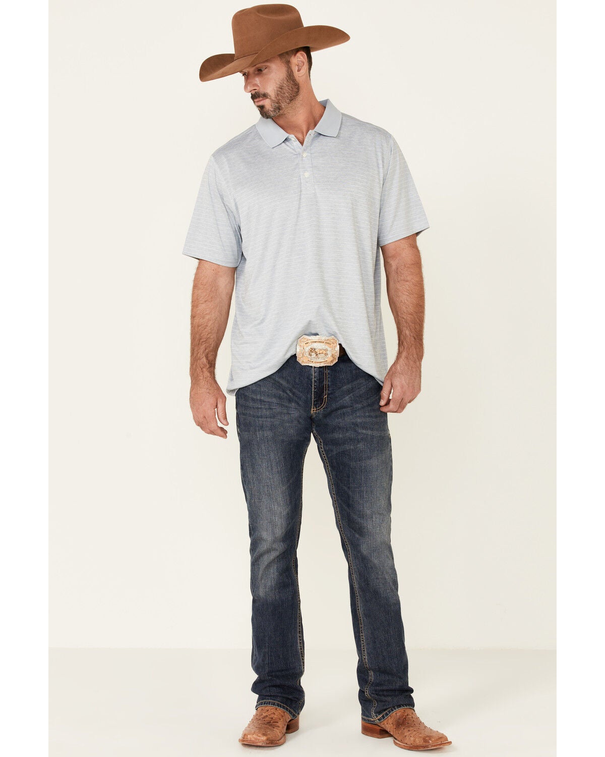 Bogey Stripe Short Sleeve Polo Shirt 