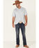 Image #2 - Cody James Core Men's Bogey Stripe Short Sleeve Polo Shirt , Light Blue, hi-res
