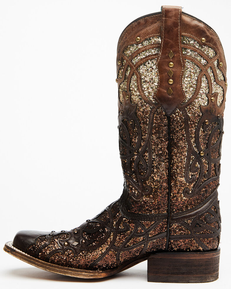 Corral Women's Marsha Western Boots - Square Toe, Brown, hi-res