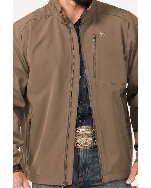 Image #3 - Ariat Men's Logo 2.0 Softshell Jacket - Big , Taupe, hi-res