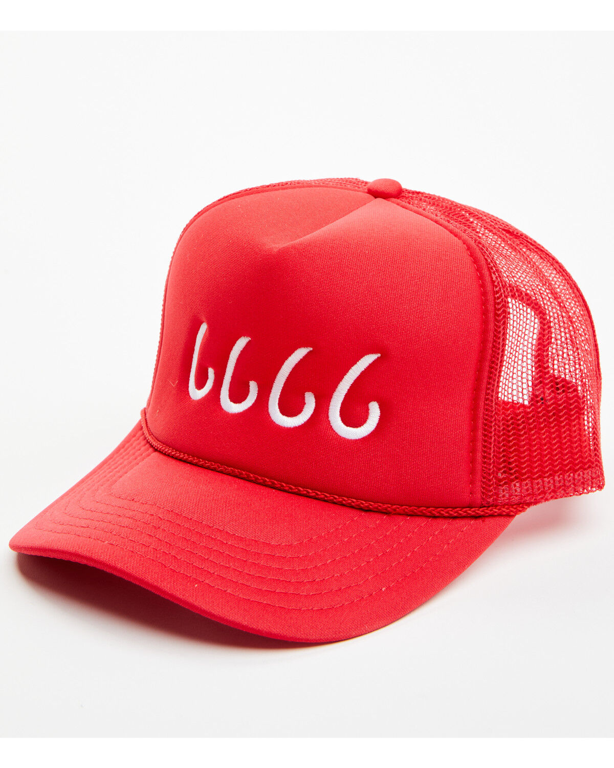 Image #1 - Four Sixes Women's Logo Embroidered Ball Cap, Red, hi-res