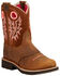 Image #1 - Ariat Girls' Fatbaby Western Boots - Round Toe , Brown, hi-res