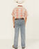 Image #1 - Rock & Roll Denim Boys' Light Wash Raised Bootcut Denim Jeans, Light Blue, hi-res
