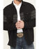 Image #3 - Cody James Men's Southwestern Border Print Sherpa Lined Flannel Shirt Jacket, Black, hi-res