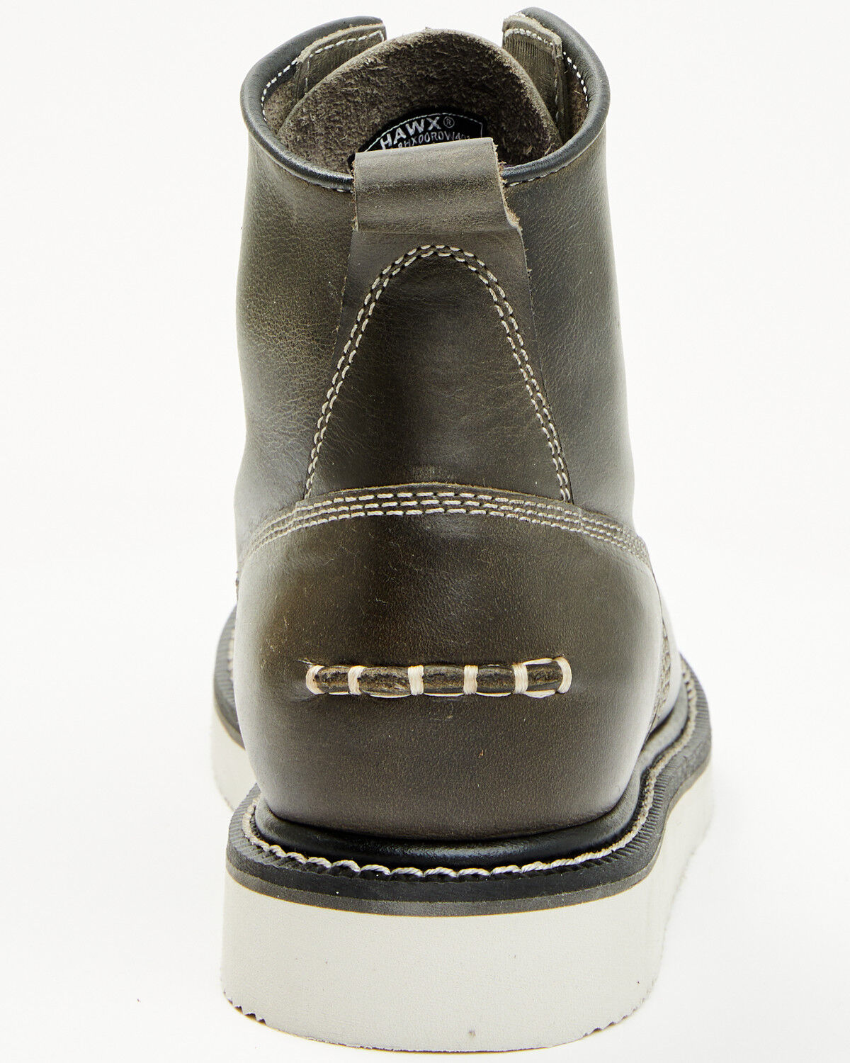 Image #5 - Hawx Men's 6" Lace-Up Moc Work Boots - Soft Toe, Grey, hi-res