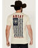Image #1 - Ariat Men's Barbed Flag Short Sleeve Graphic T-Shirt, Natural, hi-res