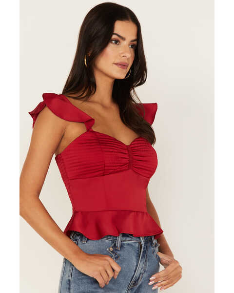Image #2 - Band of the Free Women's Cherry Bomb Top, Red, hi-res