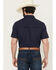 Image #4 - RANK 45® Men's Ridge Solid Short Sleeve Snap Performance Western Shirt, Navy, hi-res