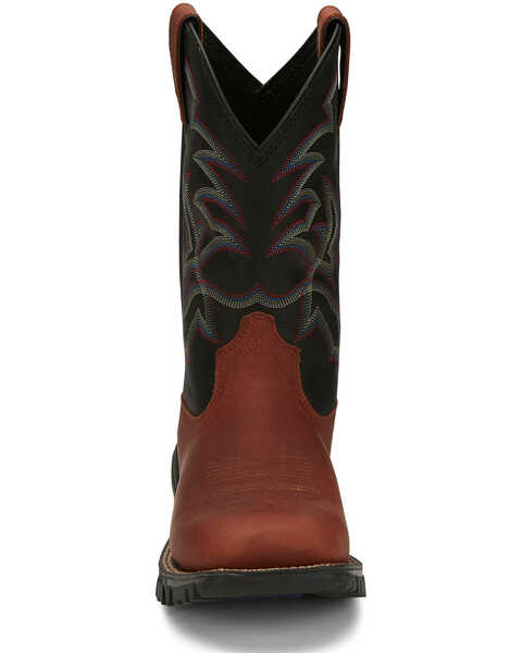 Image #5 - Tony Lama Men's Roustabout Brick Western Work Boots - Soft Toe, Cognac, hi-res