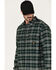 Image #2 - Hawx Men's Plaid Long Sleeve Button-Down Flannel Work Shirt, Green, hi-res
