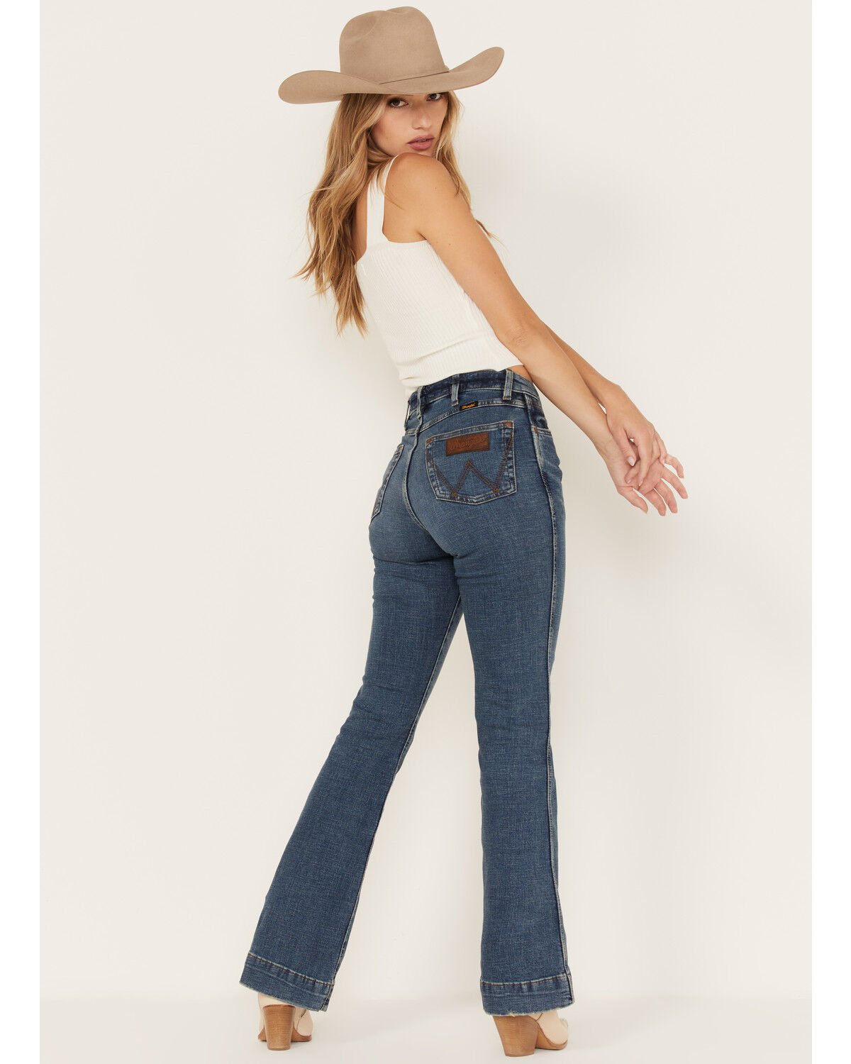 Image #4 - Wrangler Retro Women's Medium Wash High Rise Hadley Stretch Trouser Flare Jeans, , hi-res