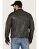 Image #4 - Maruitius Leather Men's Plexo Gray Zip-Front Leather Moto Jacket , Grey, hi-res