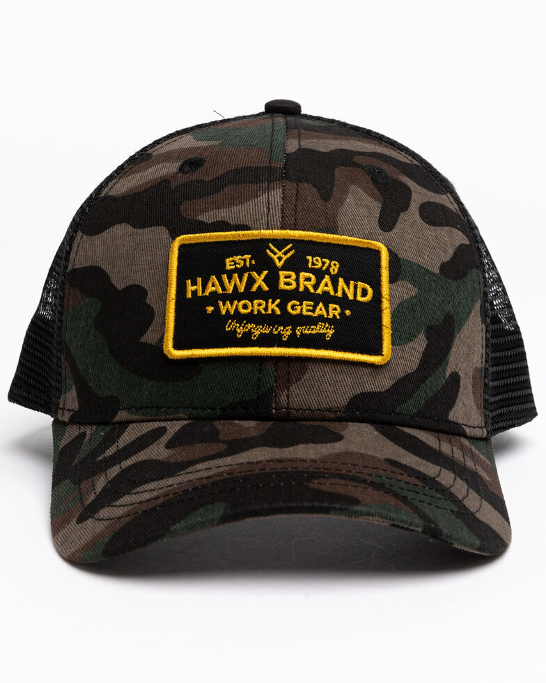 Hawx Men's Camo Gear Patch Mesh-Back Ball Cap , Camouflage, hi-res