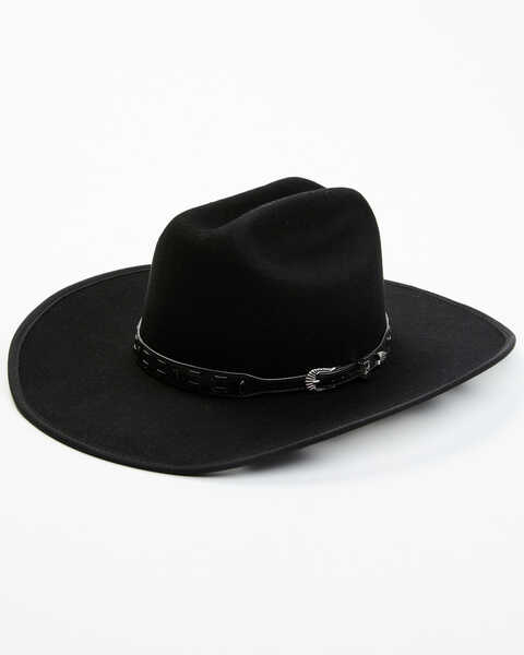 Image #1 - Idyllwind Women's Billie Jean Cow Print Western Felt Hat, Black, hi-res