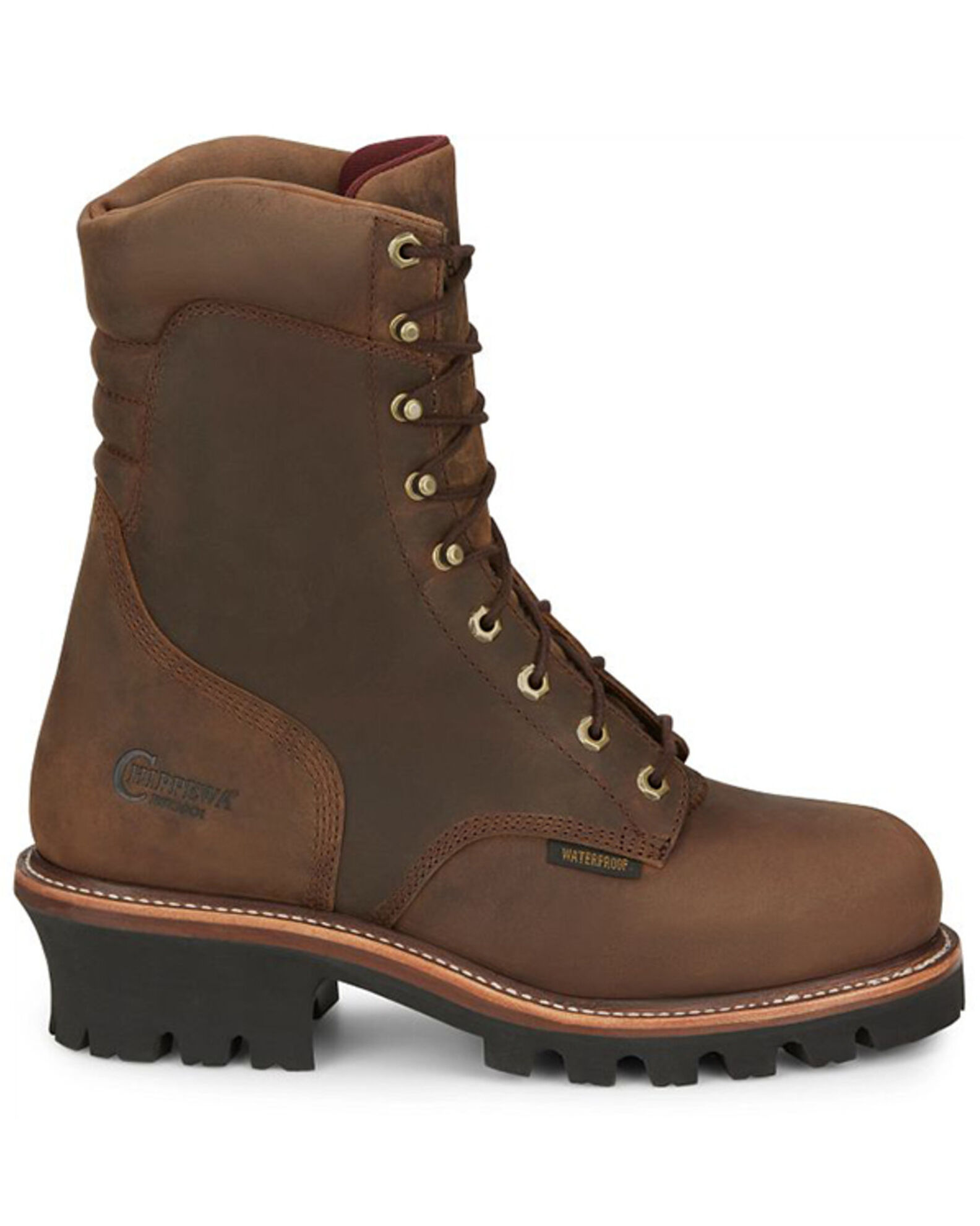 Image #2 - Chippewa Men's Tan Waterproof Logger Work Boots - Steel Toe, Tan, hi-res
