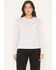 Image #1 - Carhartt Women's TENCEL&trade; Fiber Series Loose Fit Long Sleeve Crewneck Pocket T-Shirt, Lavender, hi-res