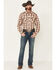 Outback Trading Co. Men's Brown Logan Performance Plaid Long Sleeve Western Flannel Shirt, Brown, hi-res
