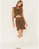 Image #2 - Shyanne Women's Sweater Knit Skirt, Olive, hi-res