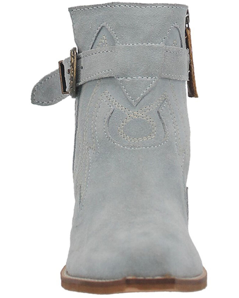 Dingo Women's Easy Does It Blue Leather Western Booties - Snip Toe , Blue, hi-res