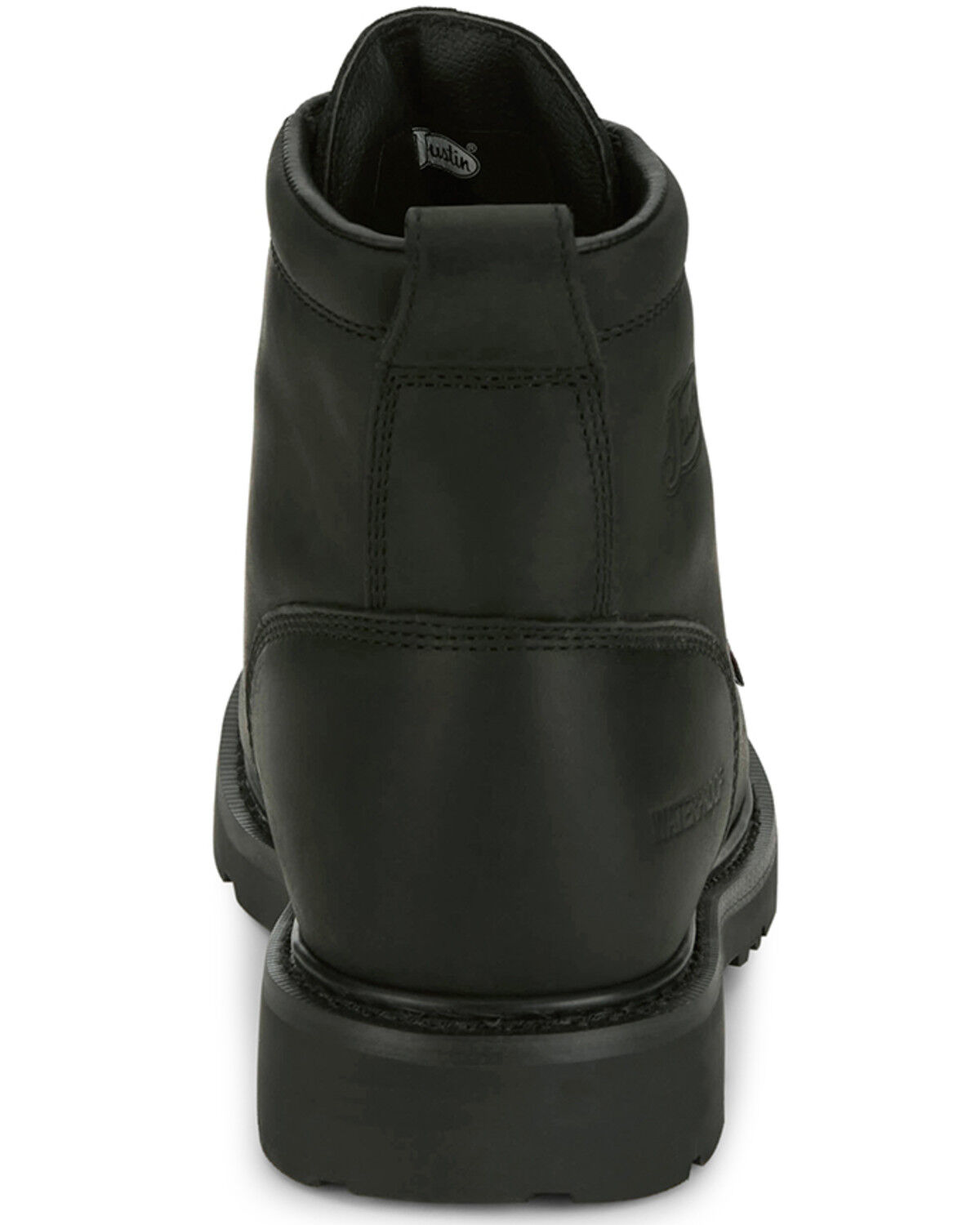 Image #5 - Justin Men's Dayworker Lace-Up Work Boots - Steel Toe, Black, hi-res