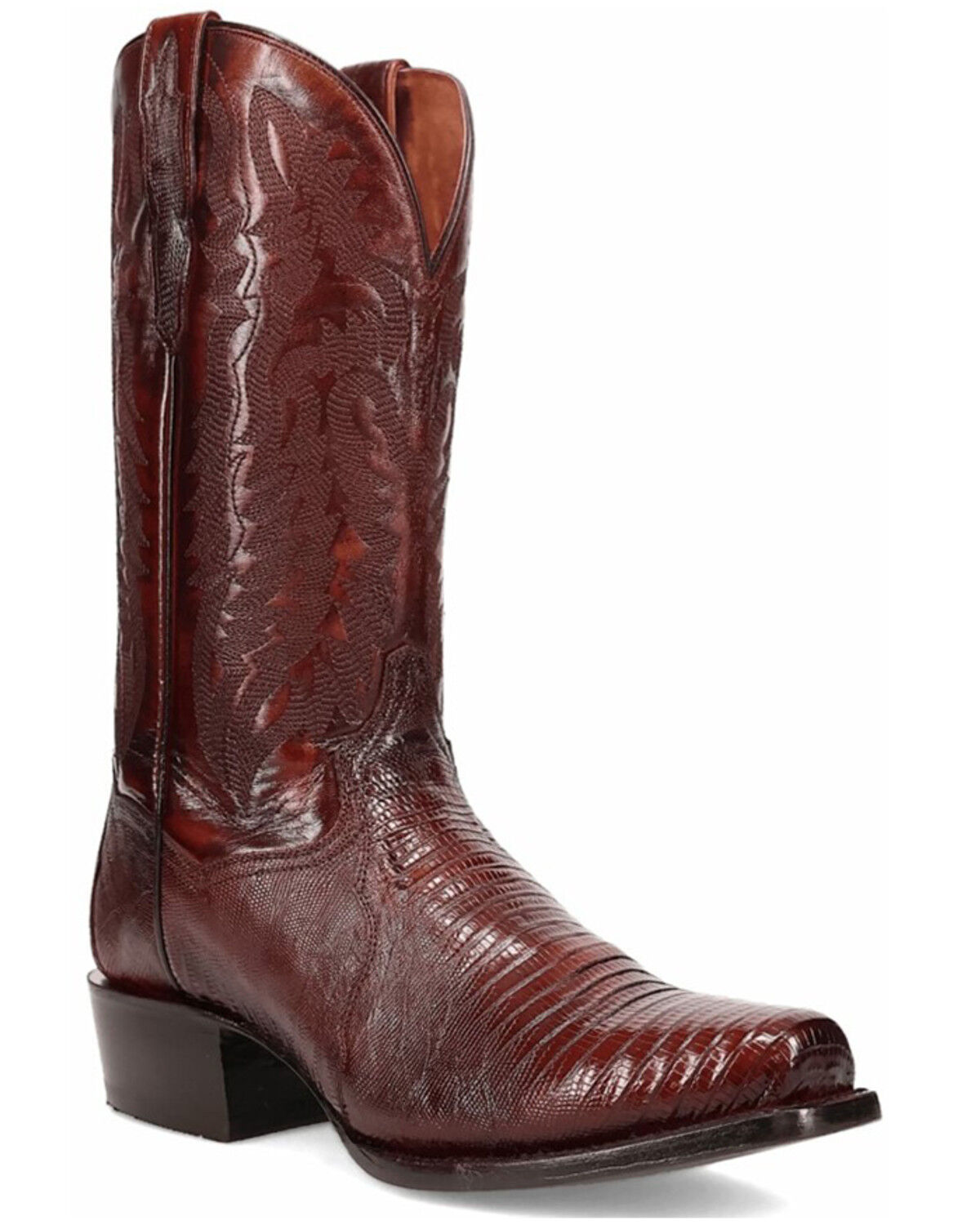 Image #1 - Dan Post Men's Ringold Exotic Teju Lizard Western Boots - Square Toe, Tan, hi-res